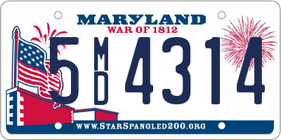 MD license plate 5MD4314