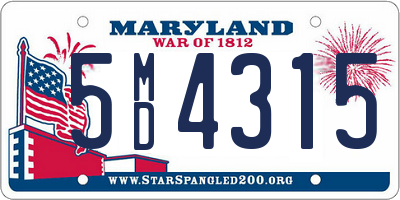 MD license plate 5MD4315