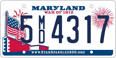 MD license plate 5MD4317