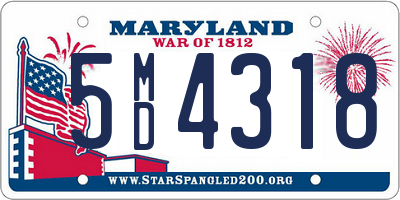 MD license plate 5MD4318