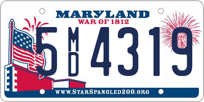 MD license plate 5MD4319