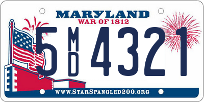 MD license plate 5MD4321