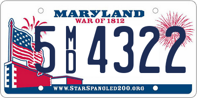 MD license plate 5MD4322