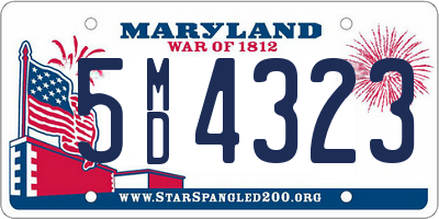 MD license plate 5MD4323