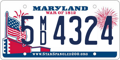 MD license plate 5MD4324