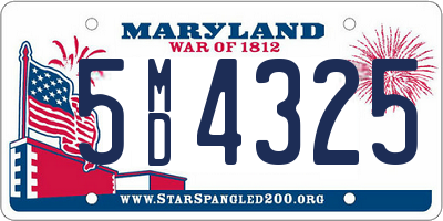 MD license plate 5MD4325