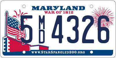 MD license plate 5MD4326