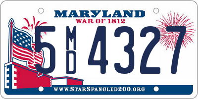 MD license plate 5MD4327