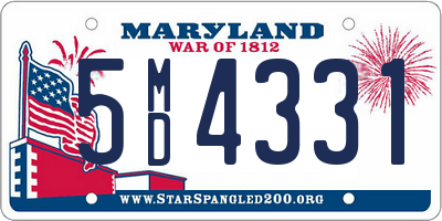 MD license plate 5MD4331