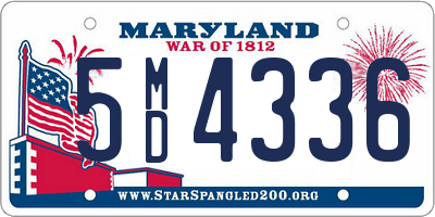 MD license plate 5MD4336