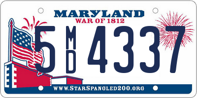 MD license plate 5MD4337