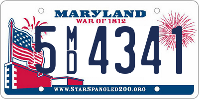 MD license plate 5MD4341