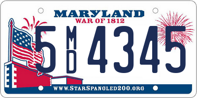 MD license plate 5MD4345