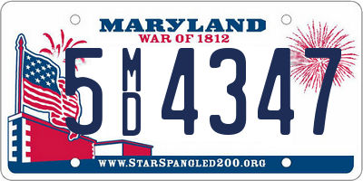 MD license plate 5MD4347