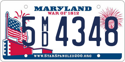 MD license plate 5MD4348