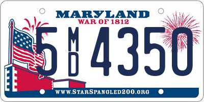 MD license plate 5MD4350