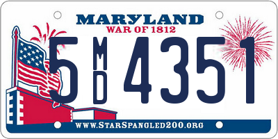 MD license plate 5MD4351