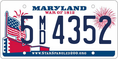 MD license plate 5MD4352