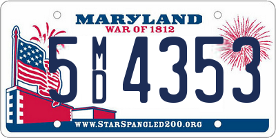 MD license plate 5MD4353