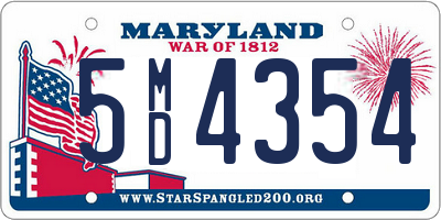 MD license plate 5MD4354