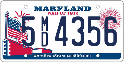 MD license plate 5MD4356