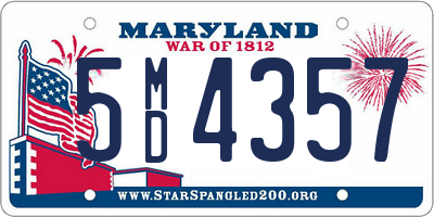 MD license plate 5MD4357