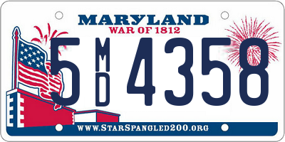 MD license plate 5MD4358