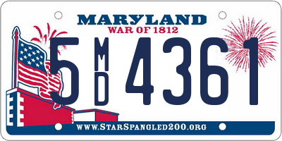 MD license plate 5MD4361