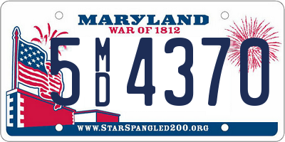 MD license plate 5MD4370