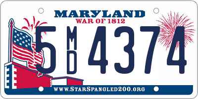 MD license plate 5MD4374