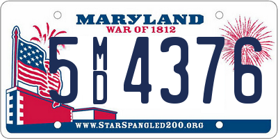 MD license plate 5MD4376