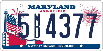 MD license plate 5MD4377