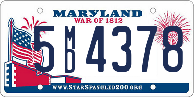 MD license plate 5MD4378