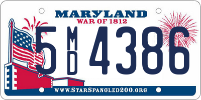 MD license plate 5MD4386