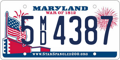 MD license plate 5MD4387