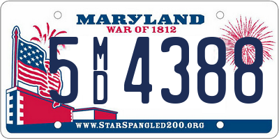 MD license plate 5MD4388