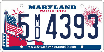 MD license plate 5MD4393