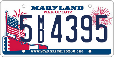 MD license plate 5MD4395