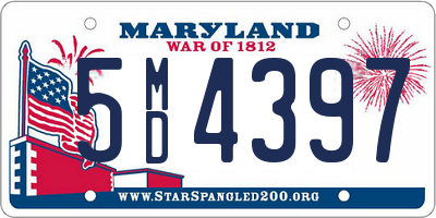 MD license plate 5MD4397