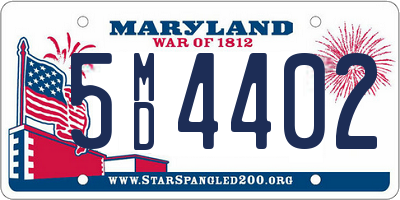 MD license plate 5MD4402