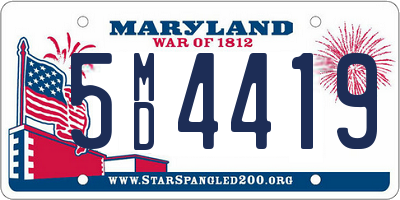 MD license plate 5MD4419