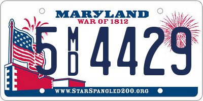 MD license plate 5MD4429