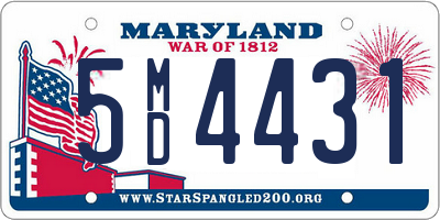 MD license plate 5MD4431