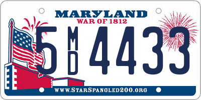 MD license plate 5MD4433