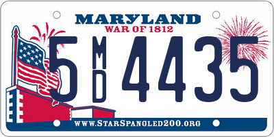 MD license plate 5MD4435