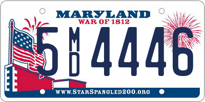 MD license plate 5MD4446