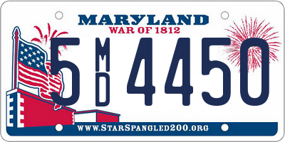 MD license plate 5MD4450