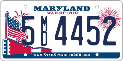 MD license plate 5MD4452