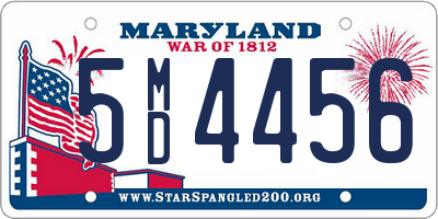 MD license plate 5MD4456