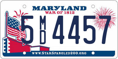 MD license plate 5MD4457